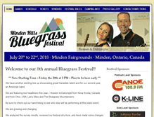 Tablet Screenshot of mindenhillsbluegrassfestival.ca